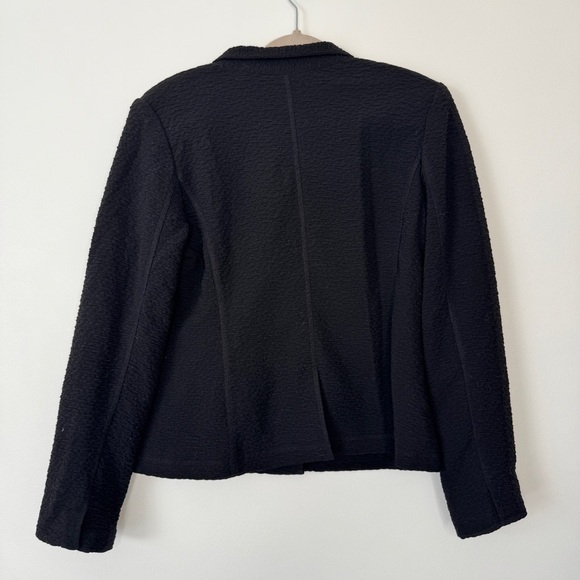 Eileen Fisher Blazer Sports Jacket Coat Black 3 Button Textured Fabric Sz S - Picture 5 of 13